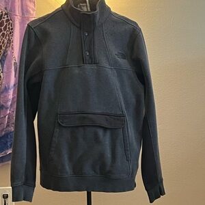 The North Face Charcoal Button-Up Pullover